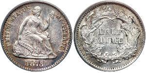 1/2 Dime / 5 Cent USA (1776 - ) Copper/Silver 