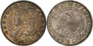 1/2 Dime / 5 Cent USA (1776 - ) Copper/Silver 