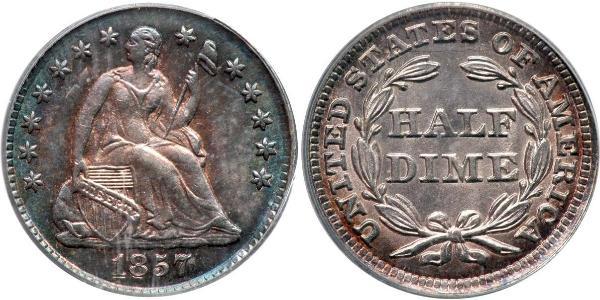 1/2 Dime / 5 Cent USA (1776 - ) Copper/Silver 