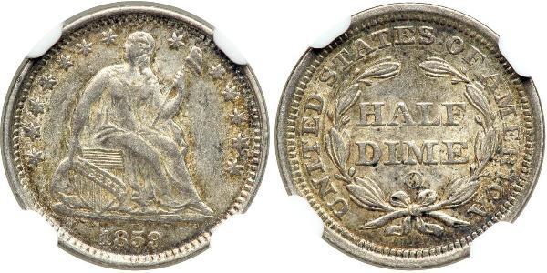 1/2 Dime / 5 Cent USA (1776 - ) Copper/Silver 