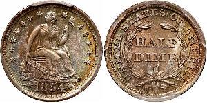 1/2 Dime / 5 Cent Stati Uniti d