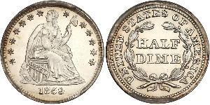 1/2 Dime / 5 Cent Stati Uniti d