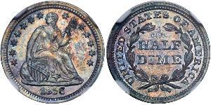 1/2 Dime / 5 Cent Stati Uniti d