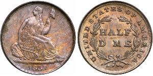 1/2 Dime / 5 Cent Stati Uniti d