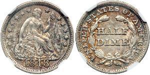 1/2 Dime / 5 Cent Stati Uniti d