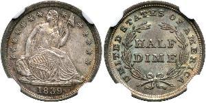 1/2 Dime / 5 Cent Vereinigten Staaten von Amerika (1776 - ) Silber/Kupfer 