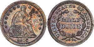 1/2 Dime / 5 Cent Vereinigten Staaten von Amerika (1776 - ) Silber/Kupfer 