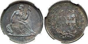 1/2 Dime / 5 Cent Vereinigten Staaten von Amerika (1776 - ) Silber/Kupfer 