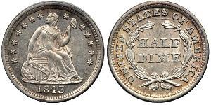 1/2 Dime / 5 Cent Vereinigten Staaten von Amerika (1776 - ) Silber/Kupfer 