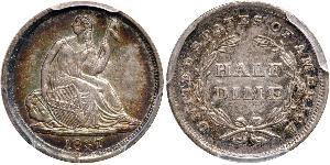 1/2 Dime / 5 Cent Vereinigten Staaten von Amerika (1776 - ) Silber/Kupfer 