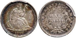 1/2 Dime / 5 Cent Vereinigten Staaten von Amerika (1776 - ) Silber/Kupfer 