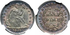 1/2 Dime / 5 Cent Vereinigten Staaten von Amerika (1776 - ) Silber/Kupfer 