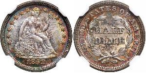 1/2 Dime / 5 Cent Vereinigten Staaten von Amerika (1776 - ) Silber/Kupfer 
