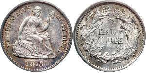 1/2 Dime / 5 Cent Vereinigten Staaten von Amerika (1776 - ) Silber/Kupfer 