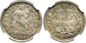 1/2 Dime / 5 Cent Vereinigten Staaten von Amerika (1776 - ) Silber/Kupfer 