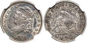 1/2 Dime / 5 Cent 美利堅合眾國 (1776 - ) 銀/銅 