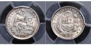 1/2 Dinero Pérou Argent 