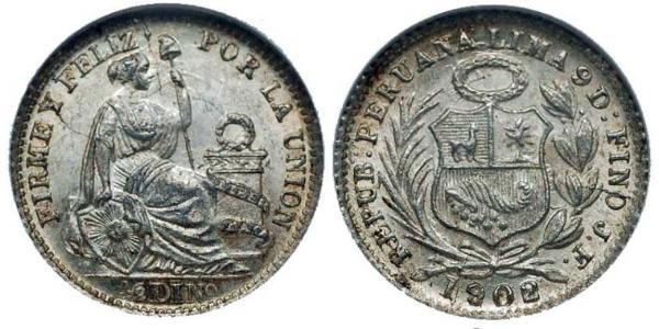 1/2 Dinero Pérou Argent 