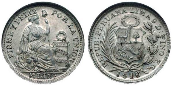 1/2 Dinero Pérou Argent 