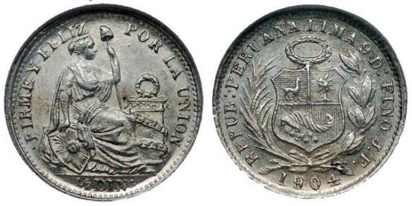 1/2 Dinero Pérou Argent 
