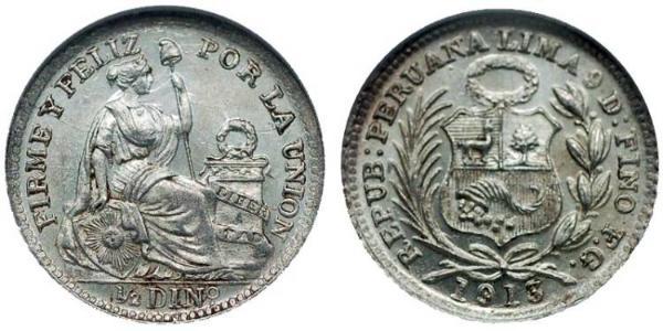 1/2 Dinero Pérou Argent 