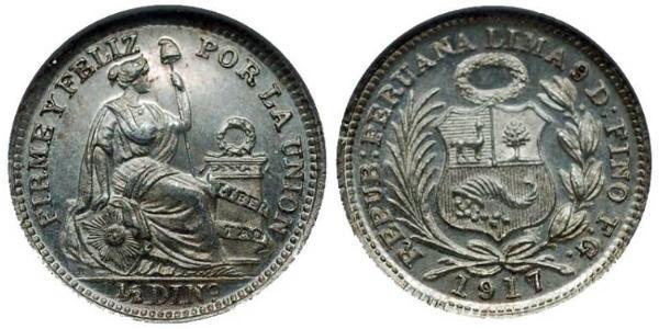 1/2 Dinero Perù Argento 