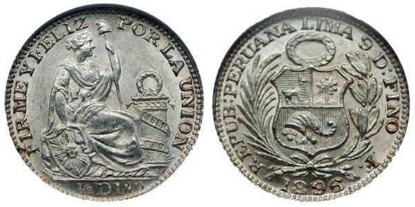 1/2 Dinero Perù Argento 