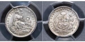 1/2 Dinero Perú Plata 