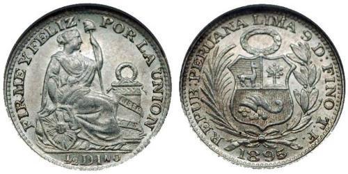 1/2 Dinero Peru Silver 