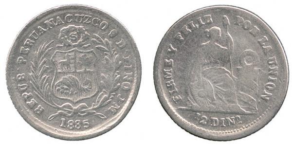 1/2 Dinero Peru Silver 