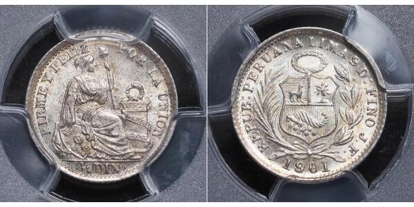 1/2 Dinero Peru Silver 
