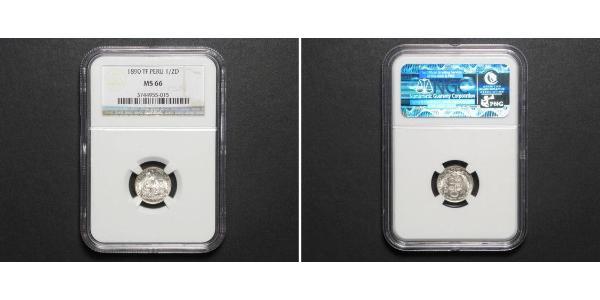 1/2 Dinero Peru Silver 