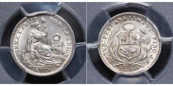 1/2 Dinero Peru Silver 