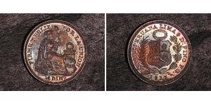 1/2 Dinero Перу Серебро 