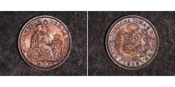 1/2 Dinero Перу Серебро 