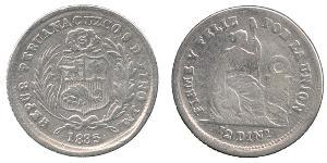 1/2 Dinero Перу Срібло 