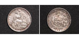 1/2 Dinero Перу Срібло 