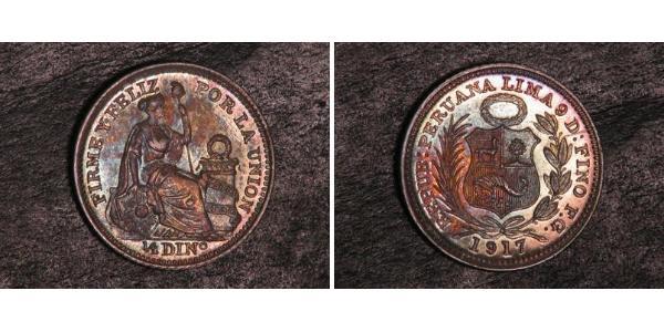 1/2 Dinero Перу Срібло 
