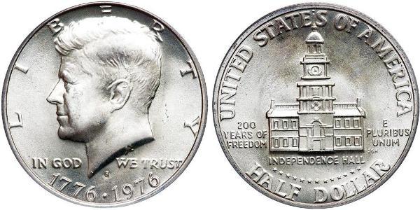 1/2 Dollar USA (1776 - ) Copper/Nickel John Fitzgerald Kennedy (1917-1963)