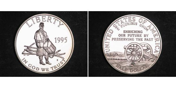 1/2 Dollar USA (1776 - ) Copper/Nickel 
