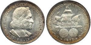 1/2 Dollar Vereinigten Staaten von Amerika (1776 - ) Silber Christoph Kolumbus (1451 - 1506)