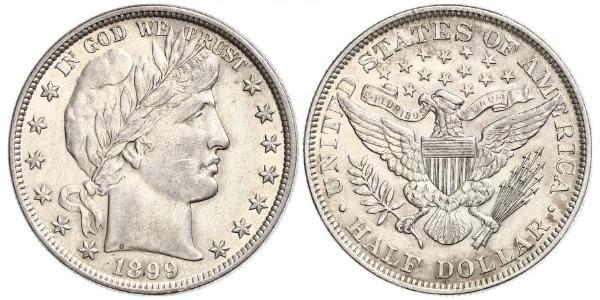 1/2 Dollar Vereinigten Staaten von Amerika (1776 - ) Silber 