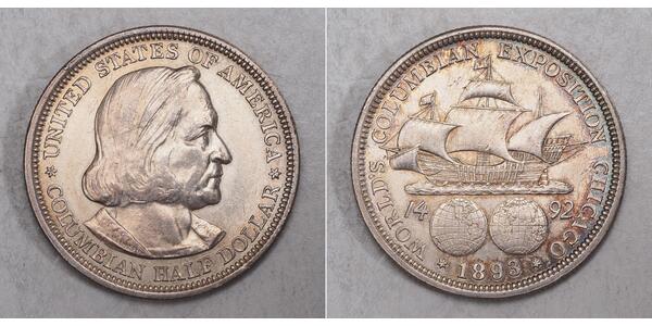 1/2 Dollar Vereinigten Staaten von Amerika (1776 - ) Silber Christoph Kolumbus (1451 - 1506)