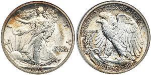 1/2 Dollar USA (1776 - ) Silver 