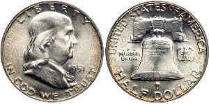 1/2 Dollar USA (1776 - ) Silver Franklin Delano Roosevelt (1882-1945)