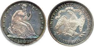 1/2 Dollar USA (1776 - ) Silver 