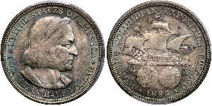 1/2 Dollar USA (1776 - ) Silver Christopher Columbus (1451 - 1506)