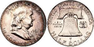 1/2 Dollar USA (1776 - ) Silver Franklin Delano Roosevelt (1882-1945)