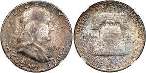 1/2 Dollar USA (1776 - ) Silver Franklin Delano Roosevelt (1882-1945)