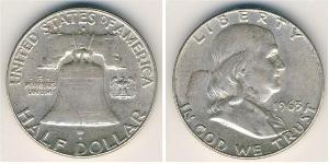 1/2 Dollar USA (1776 - ) Silver Franklin Delano Roosevelt (1882-1945)